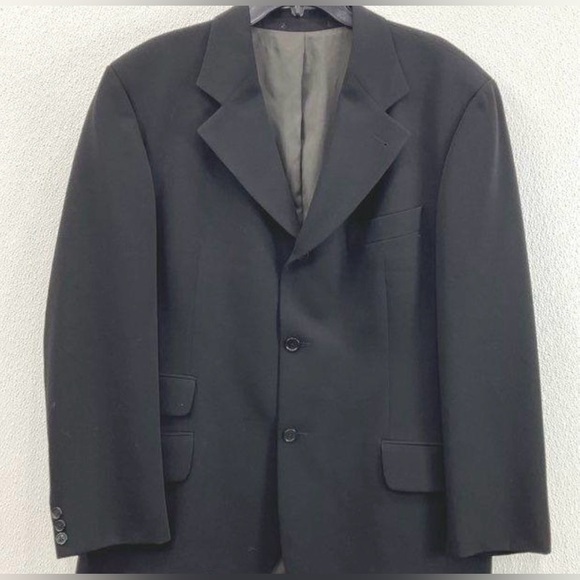 Ermenegildo Zegna Black Wool Blazer Jacket 3- Button Classic Fit, Size 42R, Mens - Picture 6 of 9